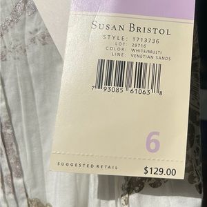 Susan Bristol white multi skirt